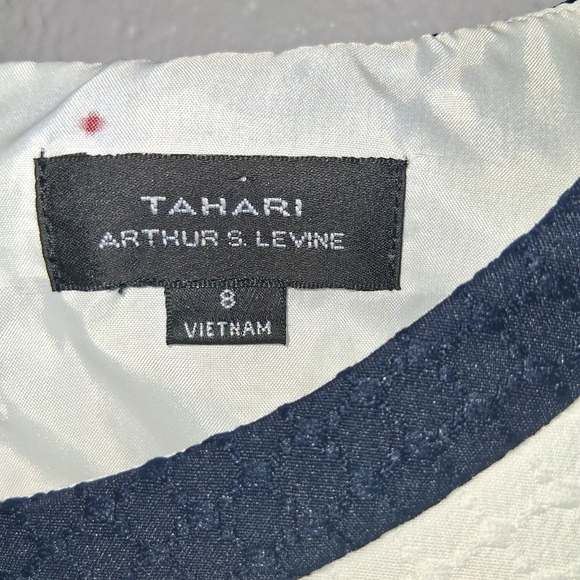 Tahari Arthur S Levine Collab women’s Navy And White Nautical Midi dress 8 - Picture 5 of 8